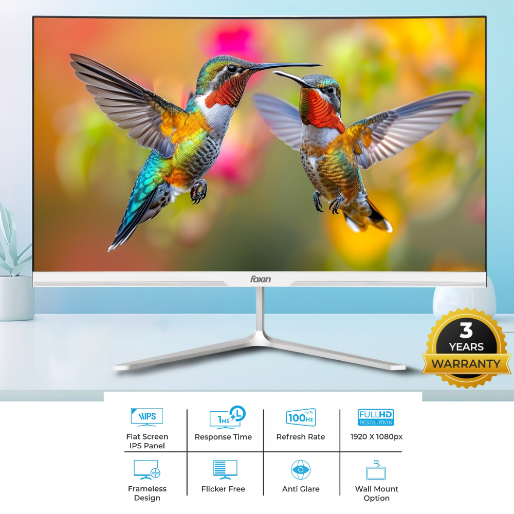 Foxin LED Monitor 22" FHD IPS 100Hz with HDMI | VGA (Elite) view 2